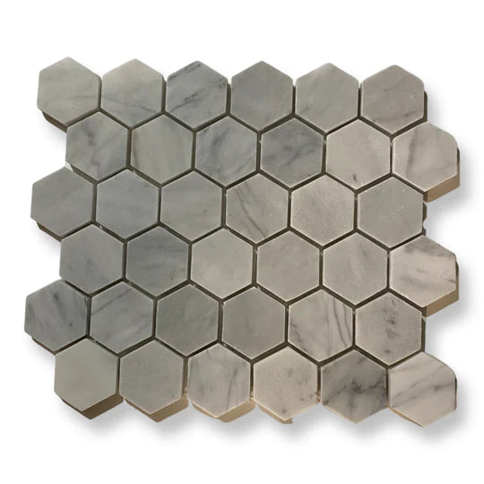 Carrara White Marble Hexagon Mosaic