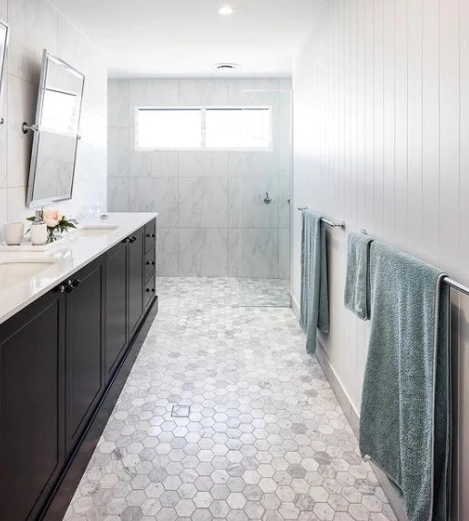 Carrara White Marble Hexagon Mosaic