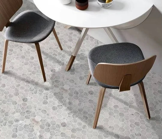 Carrara White Marble Hexagon Mosaic