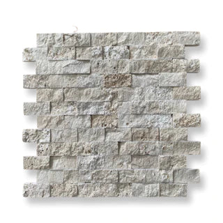 Classic Travertine 2.5 x 5cm Split Face Cladding 30.5 x 30.5cm sheet
