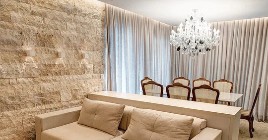 Classic Travertine 5 x 10cm Split Face Cladding 30.5 x 30.5cm sheet