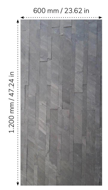 D Black Slate Multi Brick Sheet