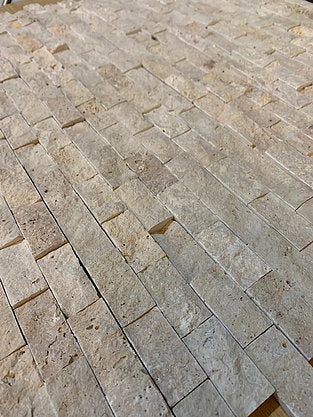 Rustic Travertine 2.5 x 5cm Split Face Cladding 30.5 x 30.5cm Sheet