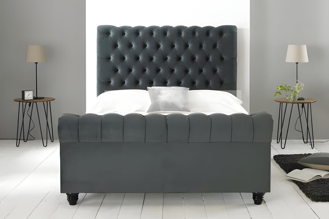 Tranto Chesterfield Sleigh Bed