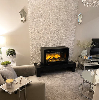 White Marble 2.5 x 5cm Split Face Cladding 30.5 x 30.5cm Sheet
