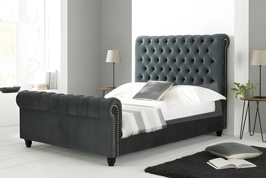 Tranto Chesterfield Sleigh Bed